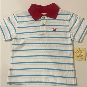 Luigi Kids - Striped Polo Shirt with Collar - NWT - 2T